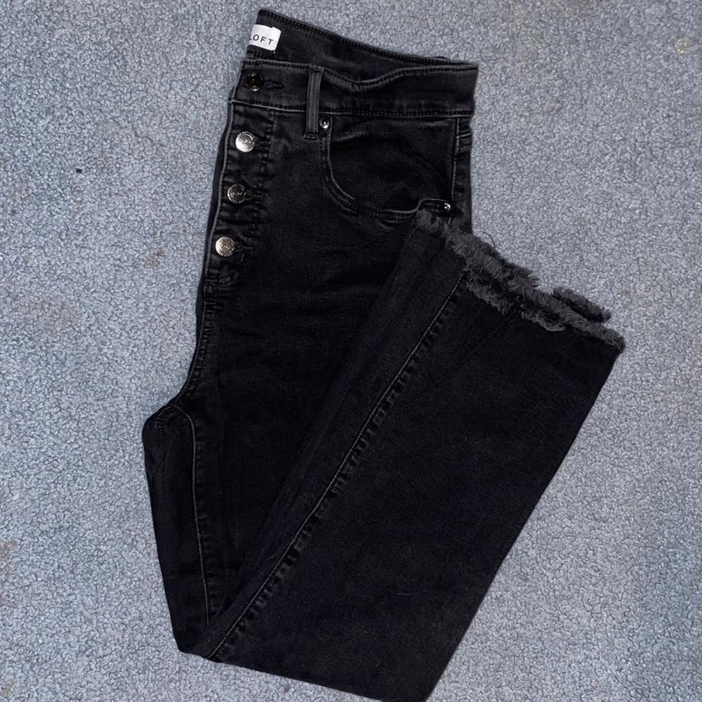 Button fly LOFT high rise jeans